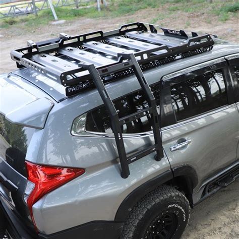 Universal 4x4 Aluminium Cargo Carrier Basket Car Roof Rack With Ladder