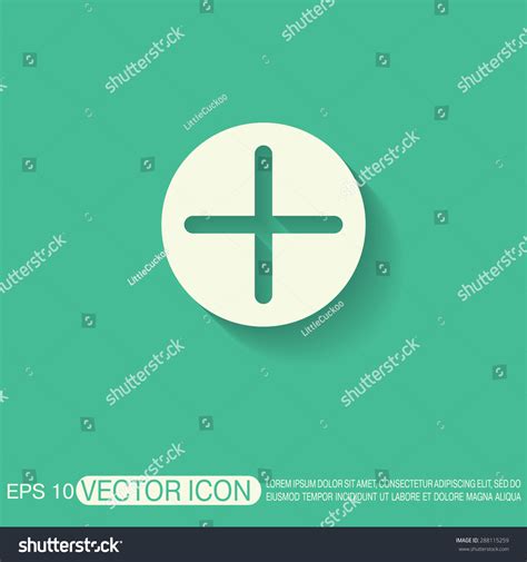 Plus Sign Icon Positive Symbol Stock Vector Royalty Free 288115259