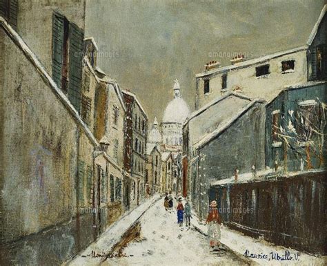 Utrillo Maurice 1883 1955 Rue St Rustique Sous La Neige