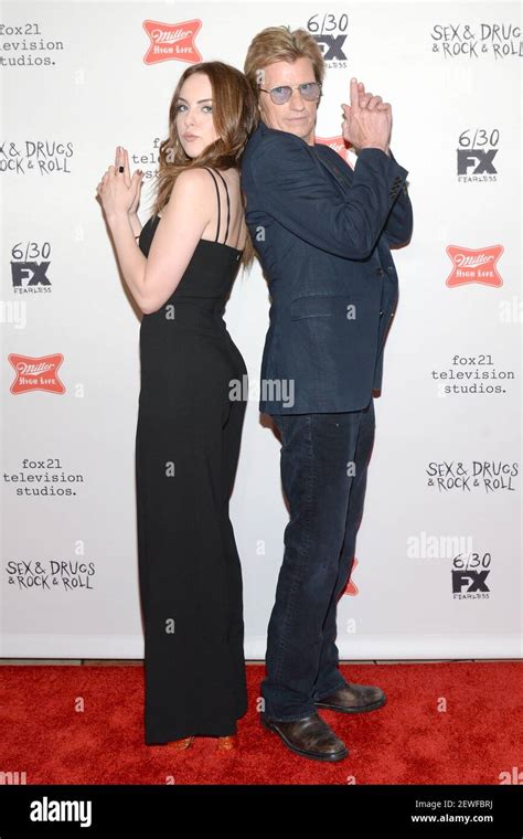 l r actors elizabeth gillies and denis leary attend the sexanddrugsandrockandroll season 2