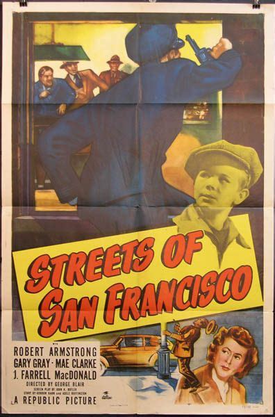 streets of san francisco 1949 republic pictures movie posters robert armstrong