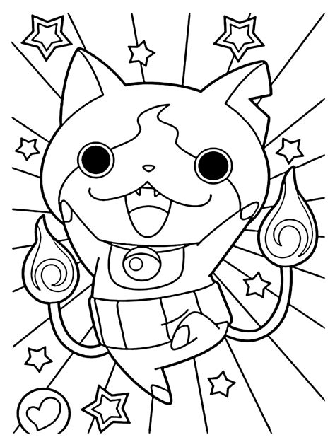 Watch Yo Kai Coloring Pages Sketch Coloring Page