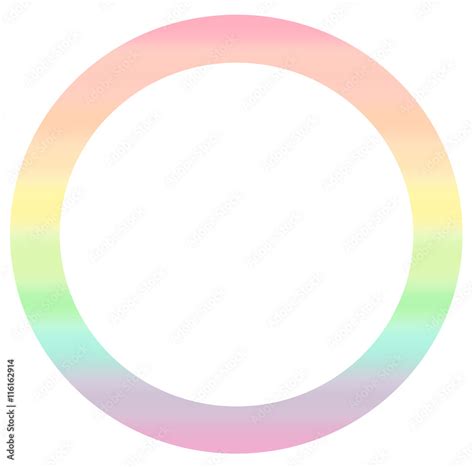Cute Colorful Watercolor Rainbow Circle Frame Illustration Stock