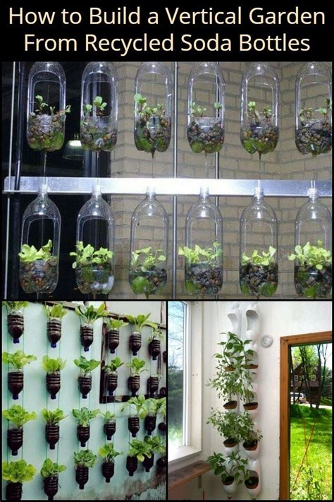 Build A Vertical Garden From Recycled Soda Bottles DIY Projects For Everyone Vertical Herb