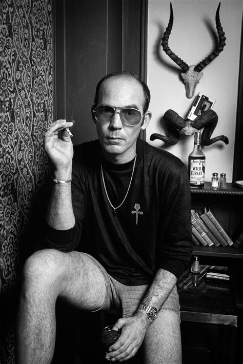 Thompson was known as one of the best examples of gonzo journalism. Hunter S. Thompson by Lynn Goldsmith