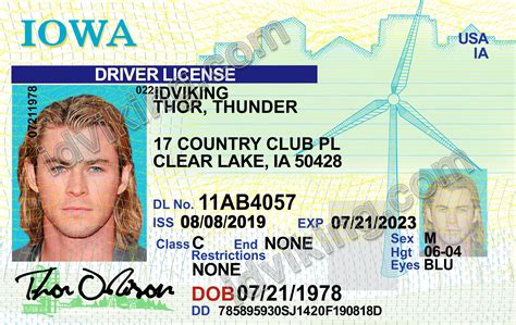 Iowa Ia Drivers License Psd Template Download