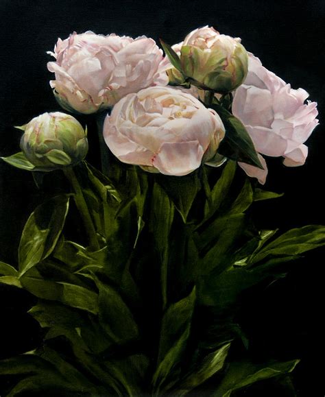 Bouquet Of Peonies 73 X 61 Cm Painting By Thomas Darnell Pixels