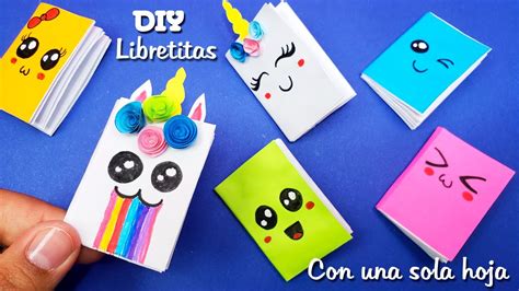 Diy Mini Libretas Con Una Sola Hoja De Papel Diy Mini Notebooks