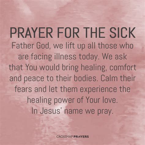 prayer for the sick clife prayer prayer for the sick healing prayer quotes prayer for
