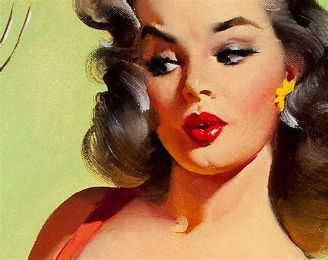 1950s Elvgren Pin Up Girl Bbq Grilling Poster Smoke Etsy