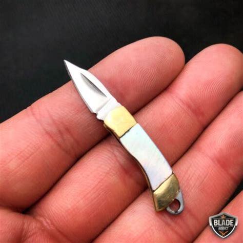 Worlds Smallest Working Folding Mini Real Blade Pocket Knife W Key