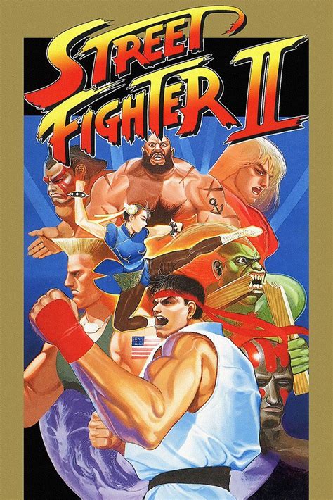 Street Fighter Ii 2 Old Classic Retro Game Poster Vintage Video Games