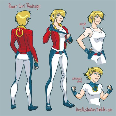 Power Girl Dc Comics Redesign Art By Tora Stark Torakoneko