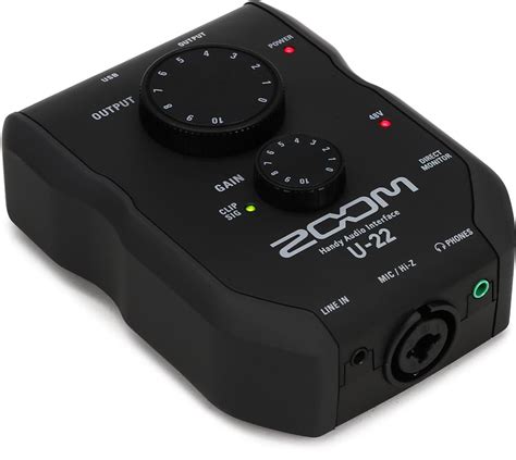 Zoom U 22 Handy Audio Interface 2 Pack Bundle Reverb