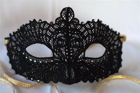Black Lace Mask Perfect For Masquerade Weddings Etsy