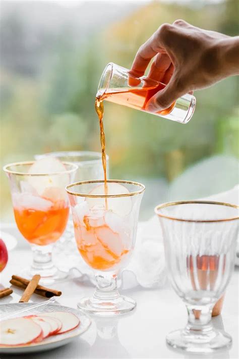 Aperol Spritz Made With Hard Apple Cider For A Fall Twist