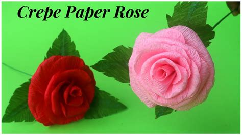 How To Make Crepe Paper Rose Step By Step Paper Flower Craft