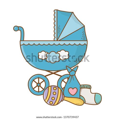 Cute Baby Shower Cartoon Stock Vector Royalty Free 1370739437