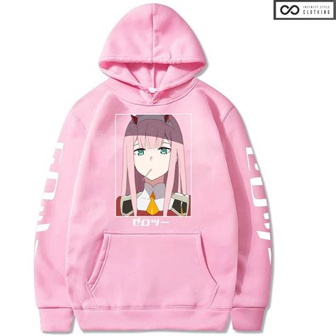 Zero Two Hoodie The Franxx Hoodie Anime Pullover Cute Girl Etsy