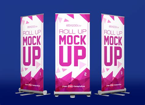 Free Exhibition Roll Up Standing Banner Mockup Psd Good Mockups