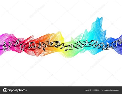 Let's type an eighth note; Muzieknoten op spectrum lint — Stockvector © Dmitrydesign ...
