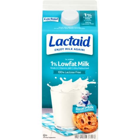 Lactaid 100 Lactose Free 1 Low Fat Milk 12 Gal Smiths Food And Drug