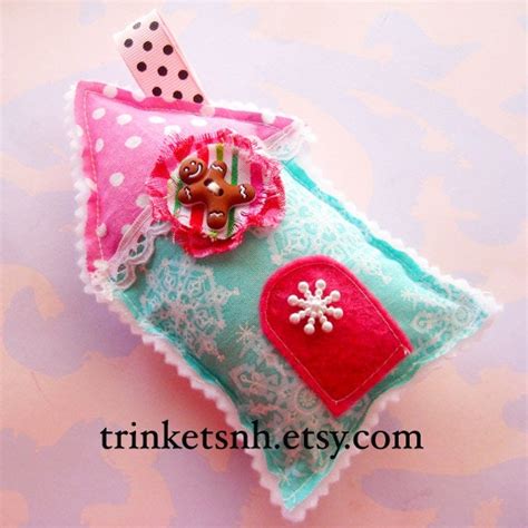 Fabric House Christmas Ornament Pillow