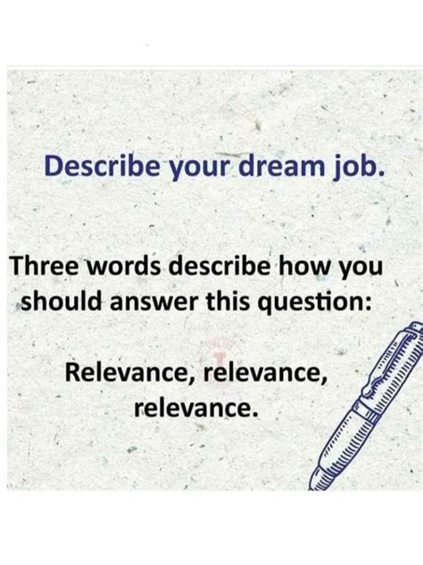 What Is Your Dream Job Best Answer Example Interview Question