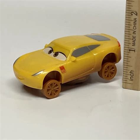 Disney Authentic Cruz Ramirez Figurine Cake Topper Pixar Toy Yellow Car