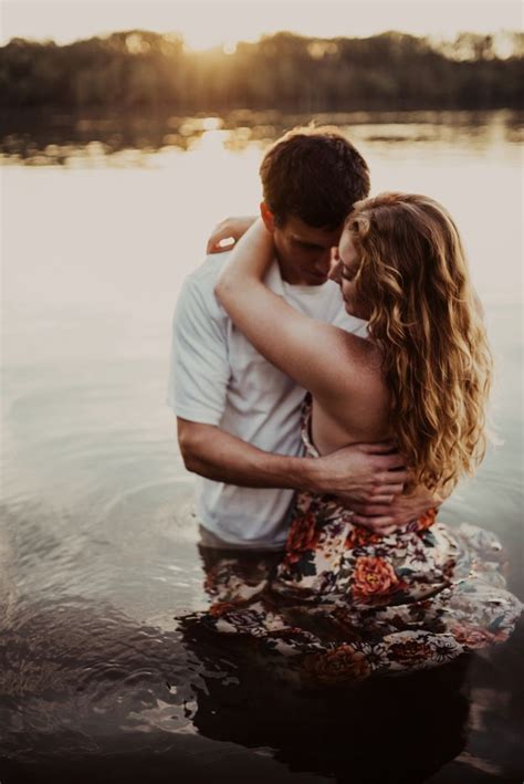 In The Water Engagement Photos Wading In Water Ethereal And Intimate Engagement Session In A