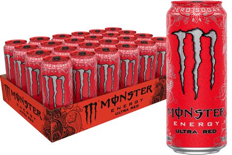 24 Cans Monster Ultra Red Sugar Free Energy Drink 16 Fl Oz