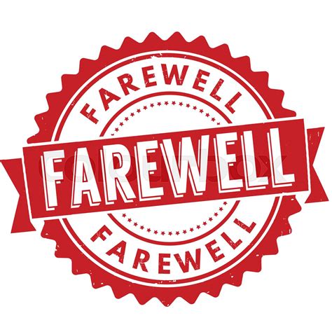 Farewell Grunge Rubber Stamp Stock Vector Colourbox