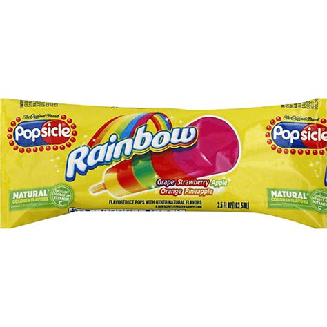 Popsicle Rainbow Pop Single Serve Novelty 35 Fl Oz Wrapper