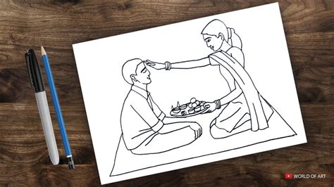 Comment Dessiner Bhai Dooj Dessin Bhau Beej