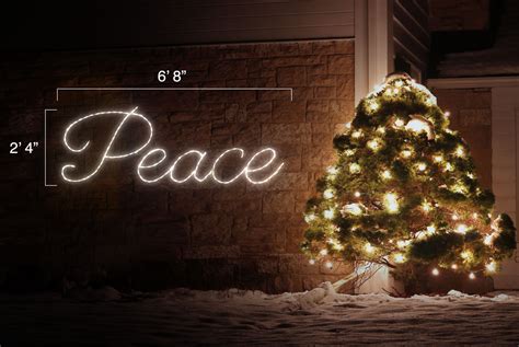 Lighted Christmas Peace Sign Christmas Cottage Lights