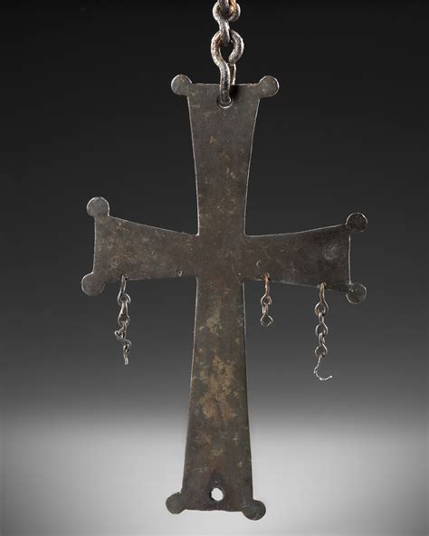 A Byzantine Bronze Cross With Greek Dedication Circa 8th 10th Century Ad