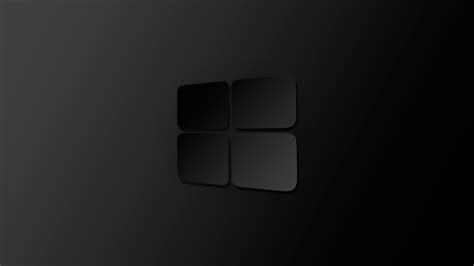 Windows 10 Windows Computer Hd 4k Logo Dark Black Minimalism