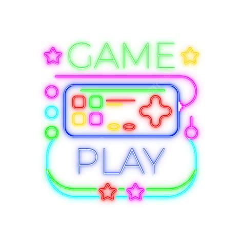 Neon Video Game Vector Png Images Video Games Neon Sign Vector Design