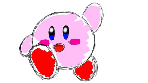 Kirby Drawing By Dankfury On Deviantart
