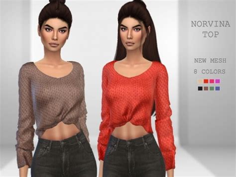 Norvina Top By Puresim At Tsr Sims 4 Updates