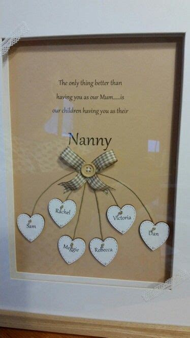 A message for mom doesn't have to be long or elaborate; Nanny/ mothers day gift | Mother day gifts, Gifts, Crafts