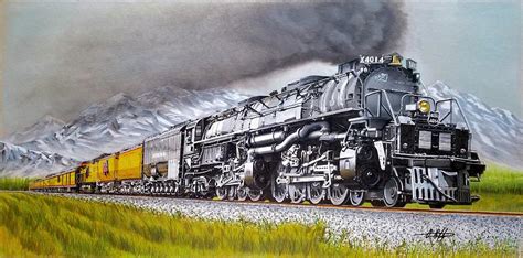 Big Boy Steam Locomotive Drawing By A Spec Customs Fine Art America