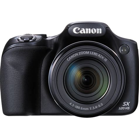 Canon Powershot Sx520 Hs Digital Camera Black 9544b001 Bandh