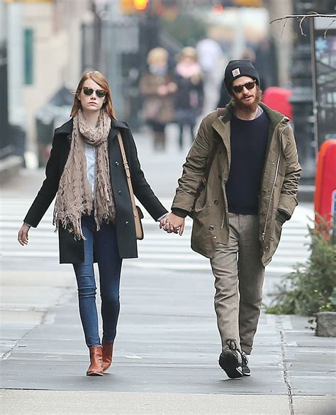 Emma Stone And Andrew Garfield Out In New York City December 2014