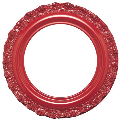 Venice Round Picture Frame Holiday Red Victorian Frames