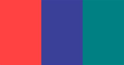 Teal And Coral Red Color Scheme Blue