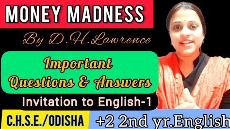 Englishmoney Madnesspoemquestions And Answers Discussion