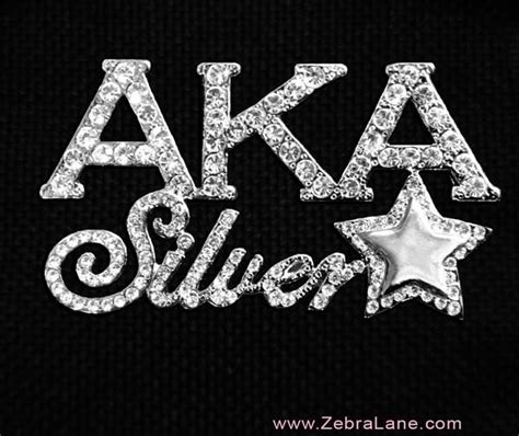 Aka Silver Star Rhinestone Lapel Pin Silver Stars Alpha Kappa Alpha