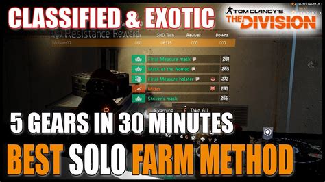 The Division THIS IS STILL BEST FARM METHOD FOR CLASSIFIED