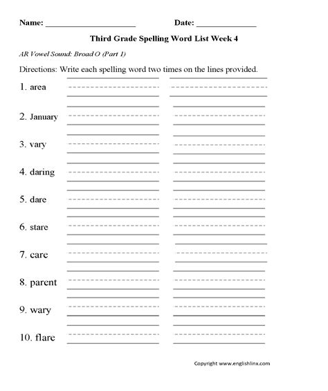 In 3rd grade, the students are familiar with sounds and shapes of letters. Spelling Worksheets | Third Grade Spelling Words Worksheets